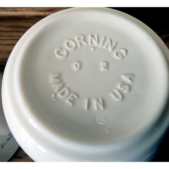 2 Vintage Corning Ware Corelle English Breakfast Coffee Mugs Cups Nice Set - Picture 6 of 6